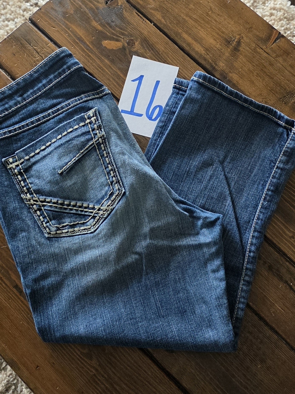 Women’s Dark Blue Stretch Denim Cropped Jeans